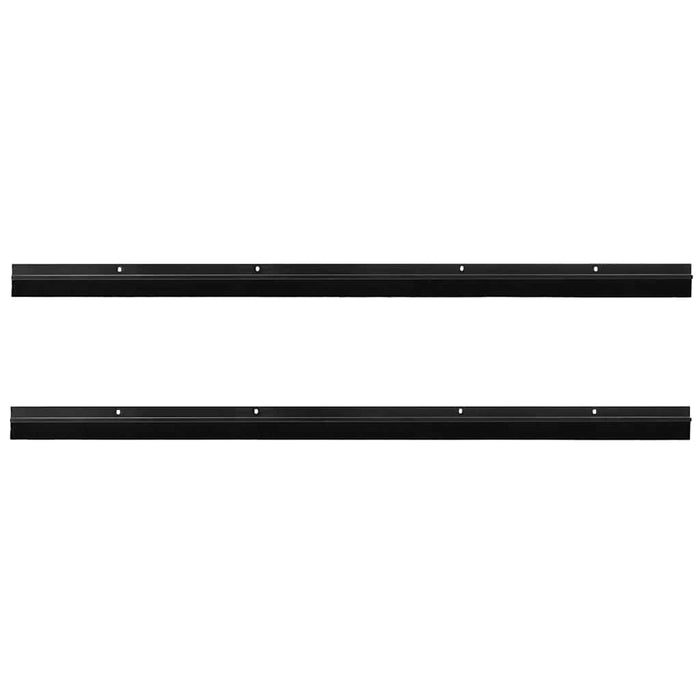 Spazzole per porte a vite 2 pcs Nero 100 cm Lega di alluminio 42019582