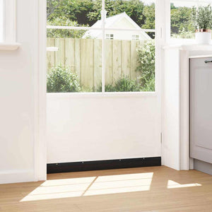 Spazzole per porte a vite 2 pcs Nero 100 cm Lega di alluminio 42019583