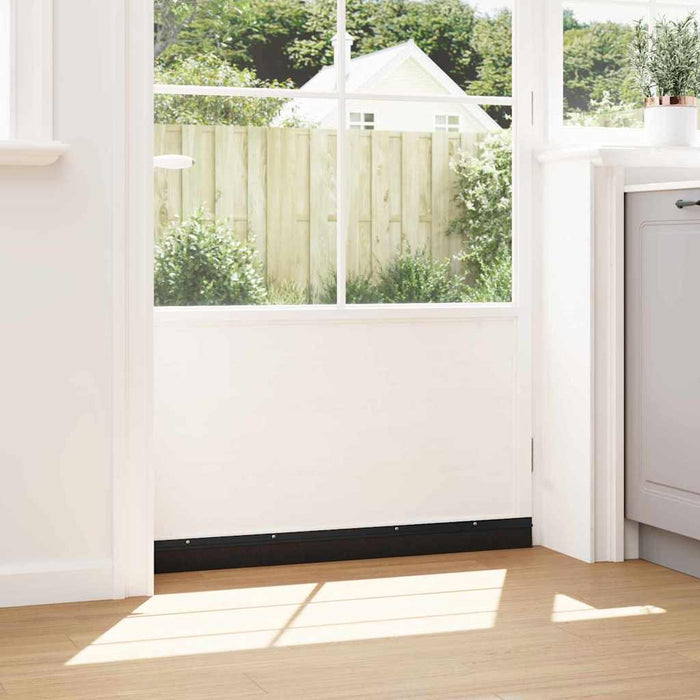 Spazzole per porte a vite 2 pcs Nero 100 cm Lega di alluminio 42019583