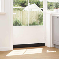 Spazzole per porte a vite 2 pcs Nero 100 cm Lega di alluminio 42019584