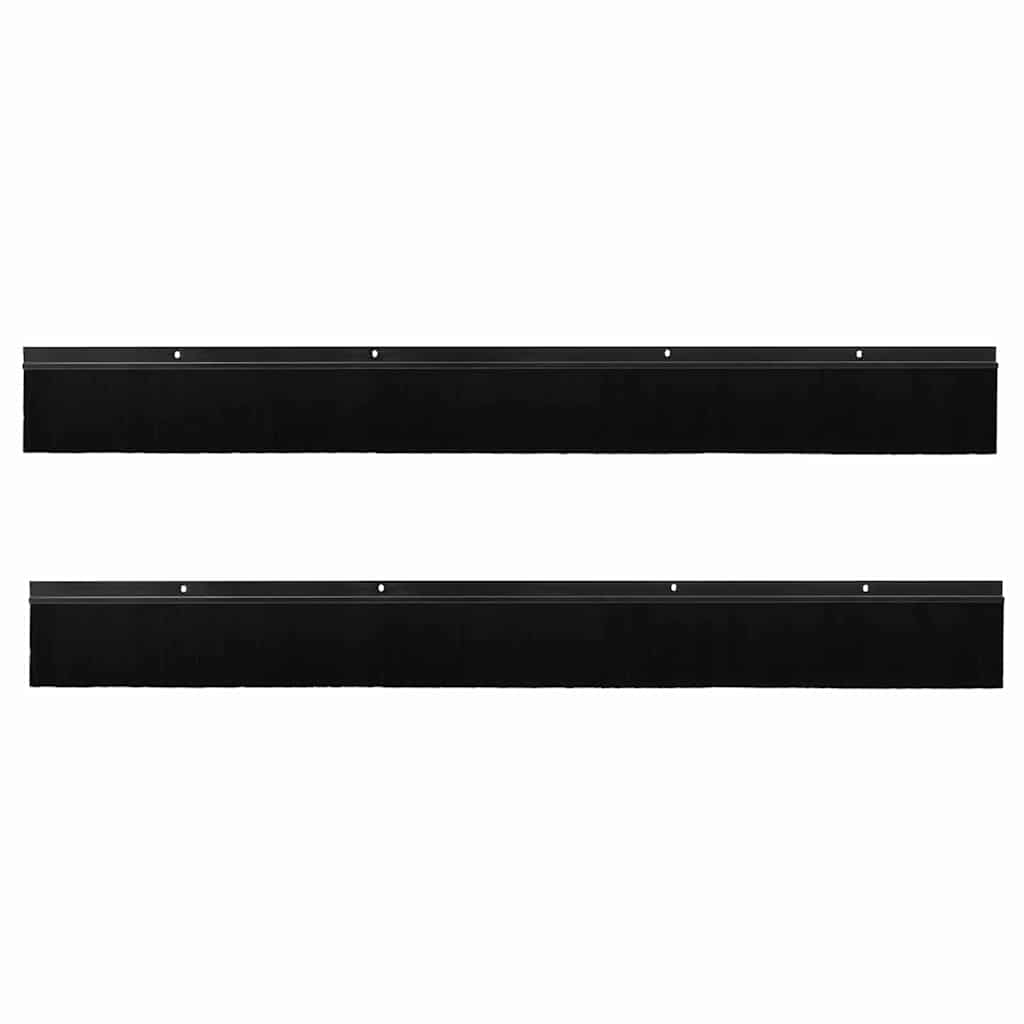 Spazzole per porte a vite 2 pcs Nero 100 cm Lega di alluminio 42019585