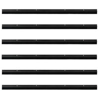 Spazzole per porte a vite 6 pcs Nero 100 cm Lega di alluminio 42019586