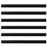 Spazzole per porte a vite 6 pcs Nero 100 cm Lega di alluminio 42019587