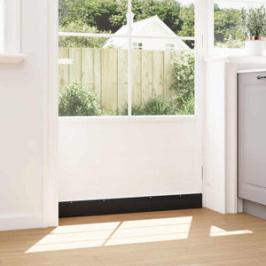 Spazzole per porte a vite 6 pcs Nero 100 cm Lega di alluminio 42019588