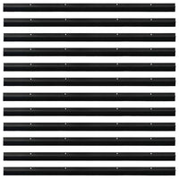 Spazzole per porte a vite 12 pcs Nero 100 cm Lega di alluminio 42019590