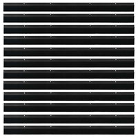 Spazzole per porte a vite 12 pcs Nero 100 cm Lega di alluminio 42019591