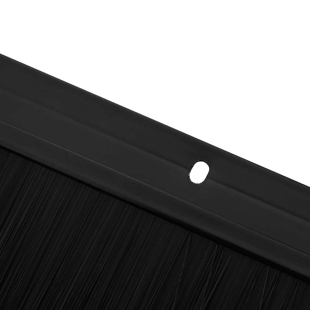 Spazzole per porte a vite 12 pcs Nero 100 cm Lega di alluminio 42019592