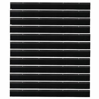 Spazzole per porte a vite 12 pcs Nero 100 cm Lega di alluminio 42019592