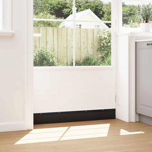 Spazzole per porte a vite 12 pcs Nero 100 cm Lega di alluminio 42019593