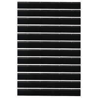 Spazzole per porte a vite 12 pcs Nero 100 cm Lega di alluminio 42019593