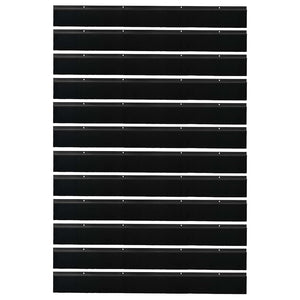 Spazzole per porte a vite 12 pcs Nero 100 cm Lega di alluminio 42019593