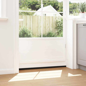 Spazzole per porte a vite 6 pcs Nero 100 cm Lega di alluminio 42019598