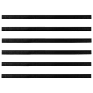 Spazzole per porte a vite 6 pcs Nero 100 cm Lega di alluminio 42019598