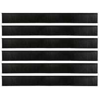 Spazzole per porte a vite 6 pcs Nero 100 cm Lega di alluminio 42019601