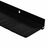 Spazzole per porte a vite 12 pcs Nero 100 cm Lega di alluminio 42019603