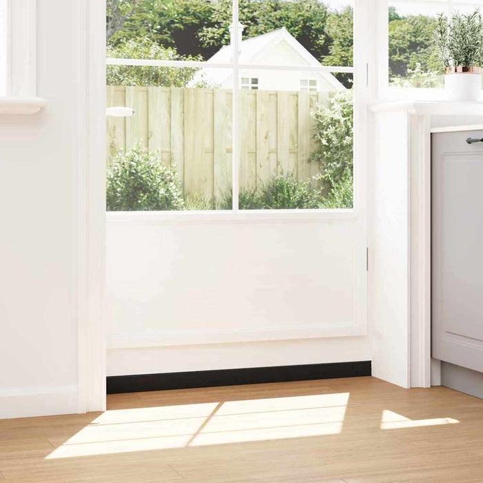 Spazzole per porte a vite 12 pcs Nero 100 cm Lega di alluminio 42019603