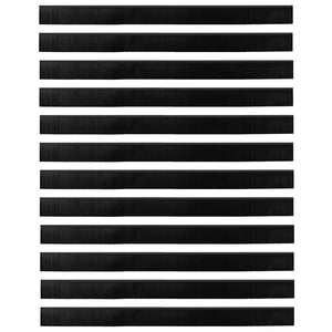 Spazzole per porte a vite 12 pcs Nero 100 cm Lega di alluminio 42019603