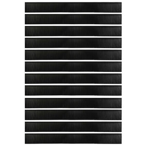 Spazzole per porte a vite 12 pcs Nero 100 cm Lega di alluminio 42019605