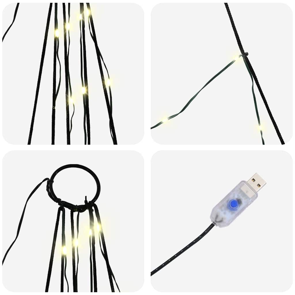 Albero di Natale LED con picchetti per il terreno Bianco caldo 42018737