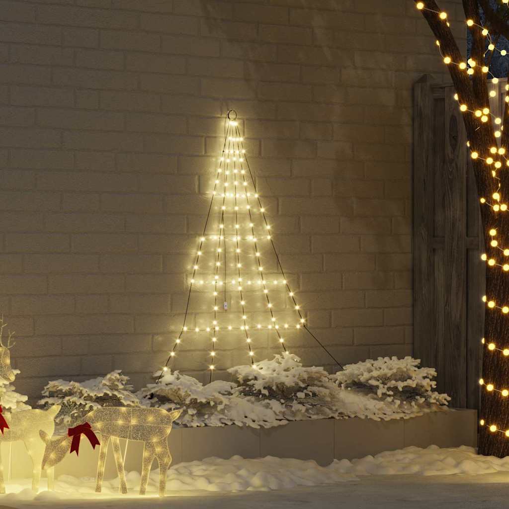 Albero di Natale LED con picchetti per il terreno Bianco caldo 42018737