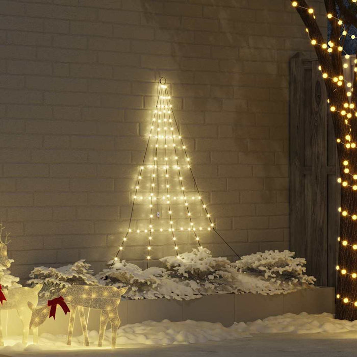 Albero di Natale LED con picchetti per il terreno Bianco caldo 42018737