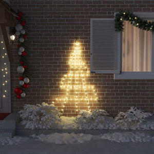 Albero di Natale LED con picchetti per il terreno-Luci decorative natalizie Bianco caldo 565972