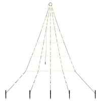 Albero di Natale LED con picchetti per il terreno Bianco caldo 42018737