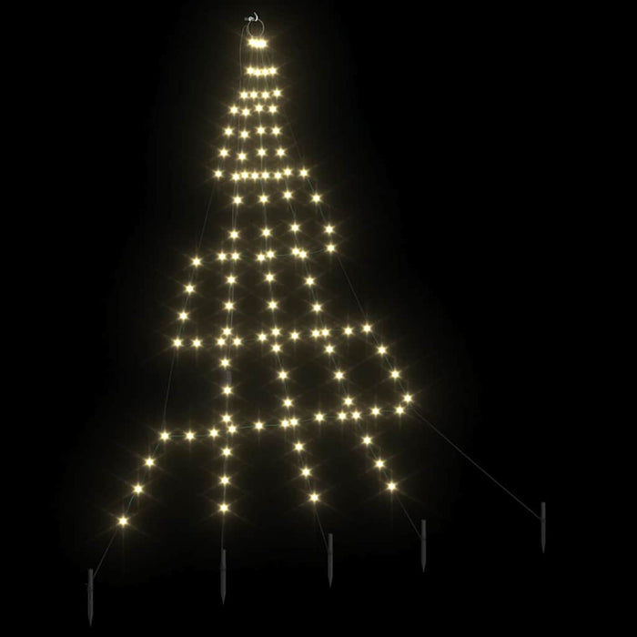 Albero di Natale LED con picchetti per il terreno Bianco caldo 42018737