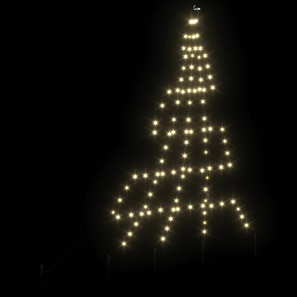 Albero di Natale LED con picchetti per il terreno Bianco caldo 42018737
