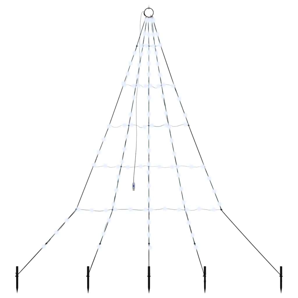 Albero di Natale LED con picchetti per il terreno Bianco freddo 42018738