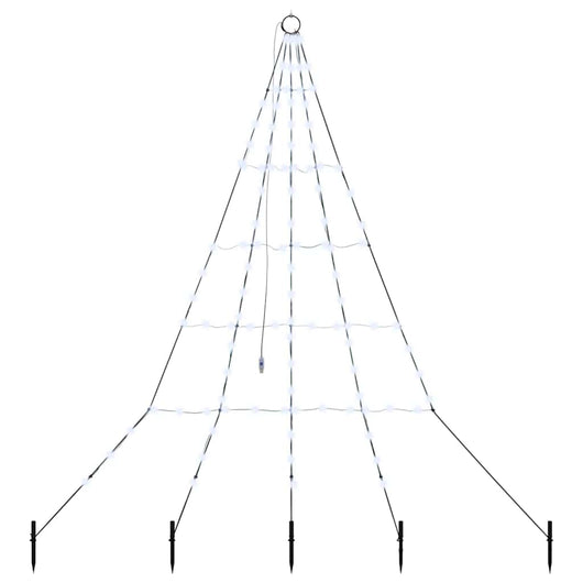 Albero di Natale LED con picchetti per il terreno Bianco freddo 42018738
