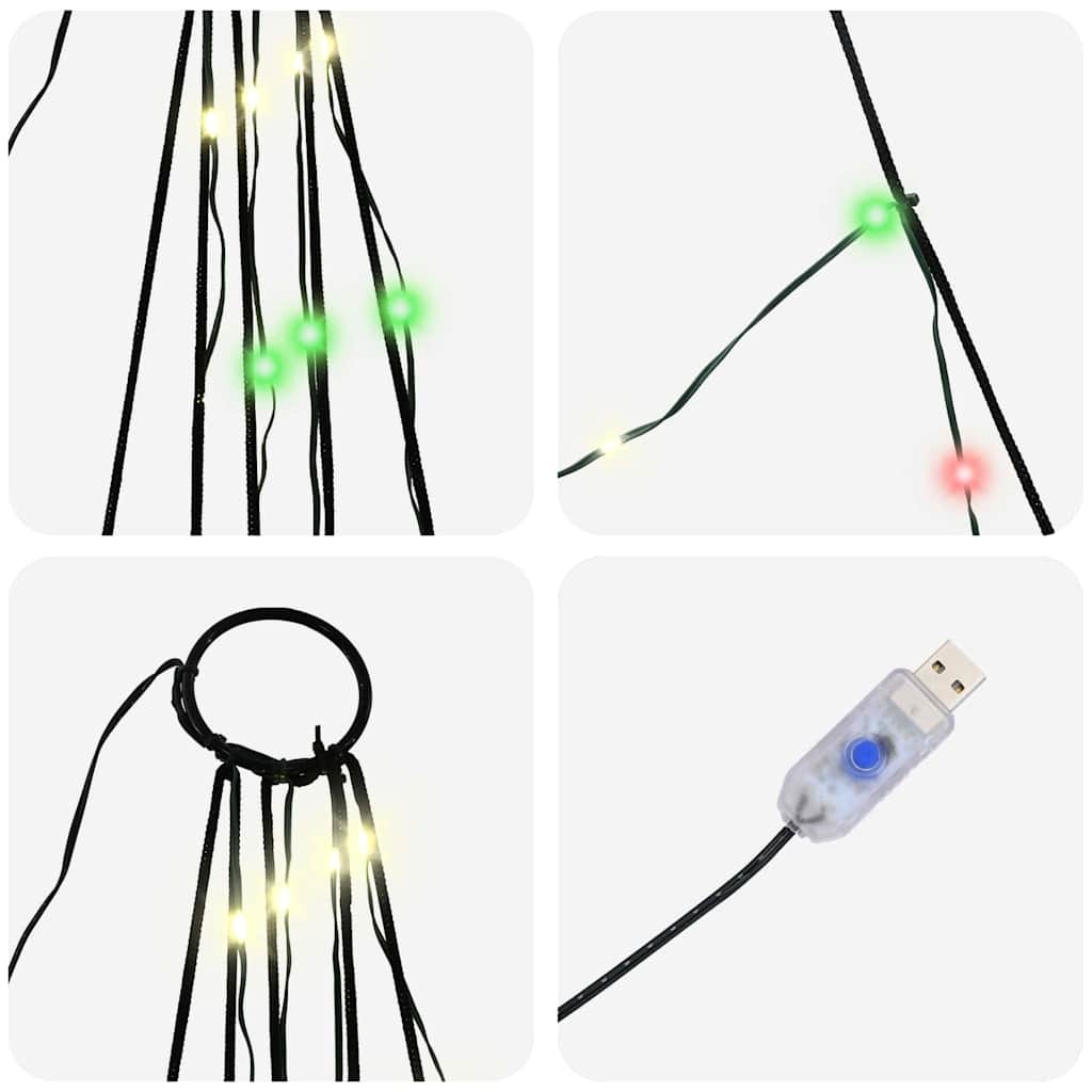 Albero di Natale LED con picchetti per il terreno Multicolore 42018739