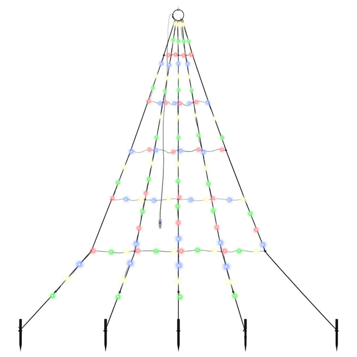 Albero di Natale LED con picchetti per il terreno Multicolore 42018739