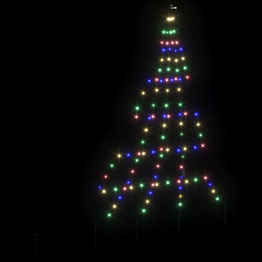 Albero di Natale LED con picchetti per il terreno Multicolore 42018739