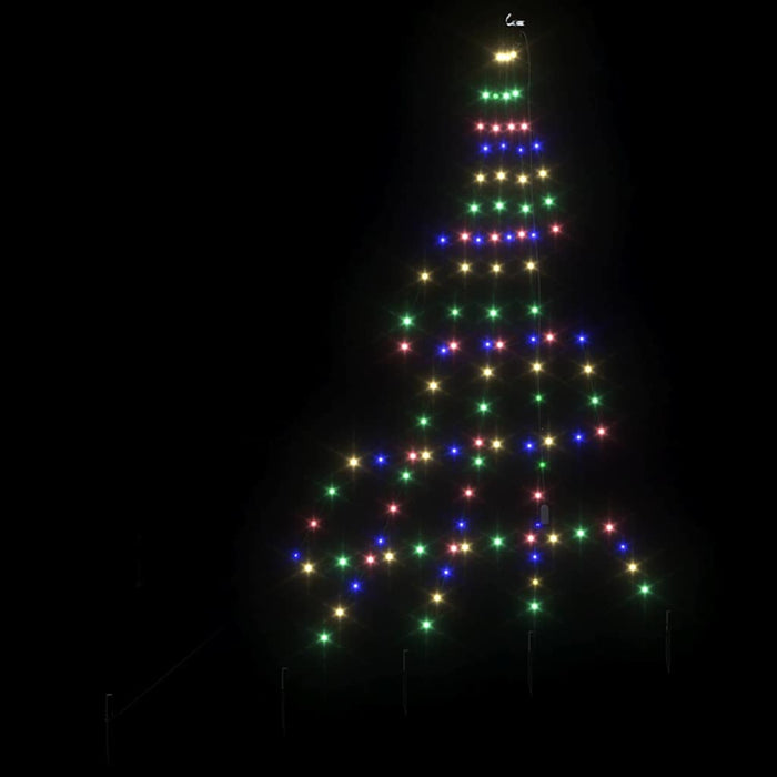 Albero di Natale LED con picchetti per il terreno Multicolore 42018739