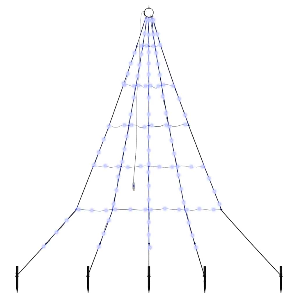 Albero di Natale LED con picchetti per il terreno Blu 180 cm 42018740