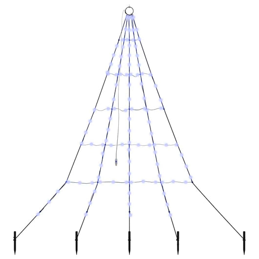 Albero di Natale LED con picchetti per il terreno Blu 180 cm 42018740