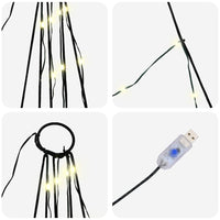 Albero di Natale LED con picchetti per il terreno Bianco caldo 42018741