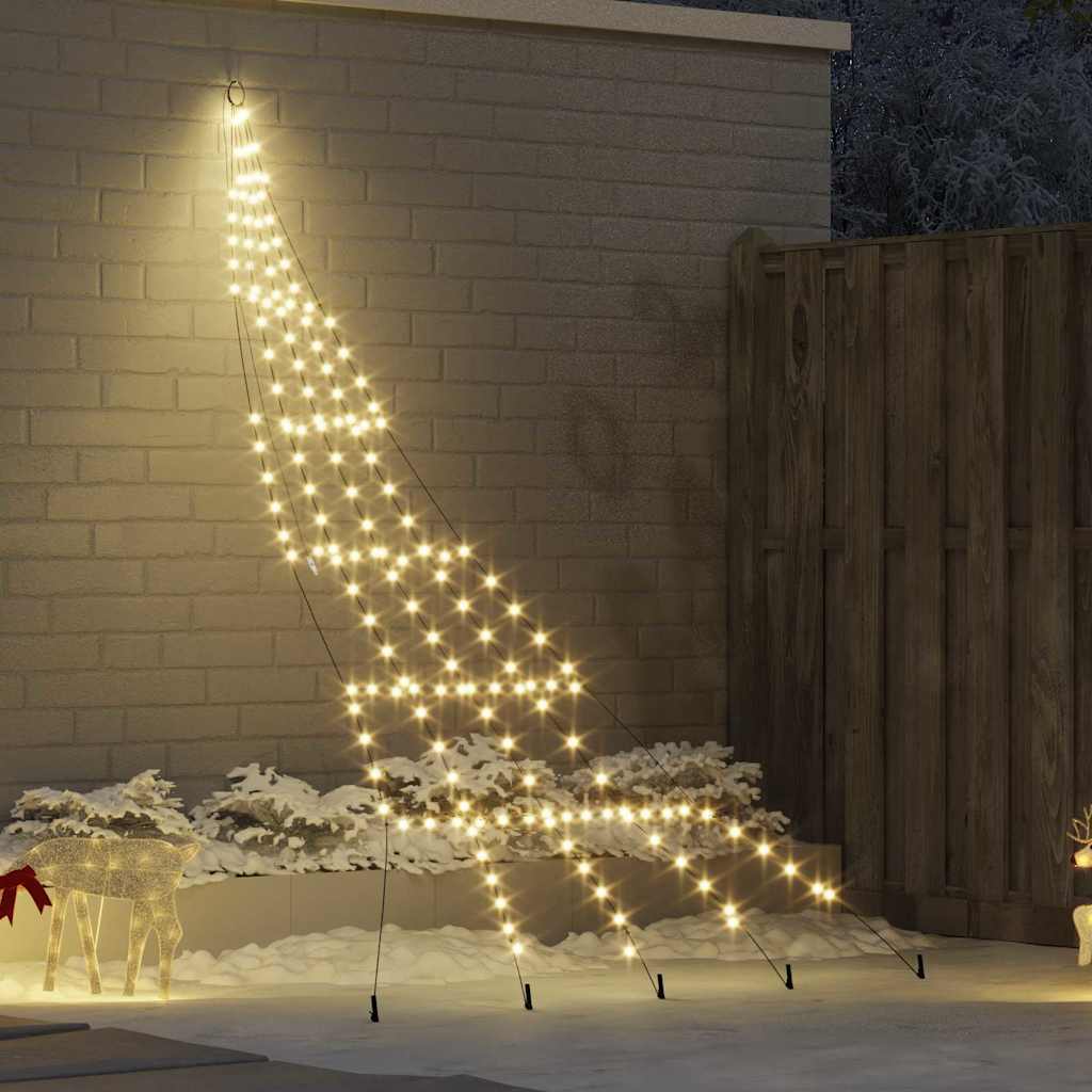 Albero di Natale LED con picchetti per il terreno Bianco caldo 42018741