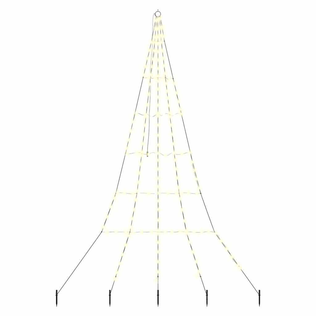 Albero di Natale LED con picchetti per il terreno-Luci decorative natalizie Bianco caldo 865819