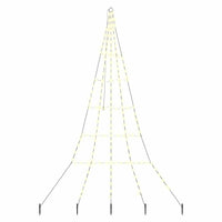 Albero di Natale LED con picchetti per il terreno-Luci decorative natalizie Bianco caldo 865819