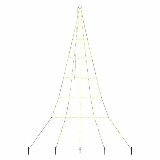 Albero di Natale LED con picchetti per il terreno-Luci decorative natalizie Bianco caldo 865819