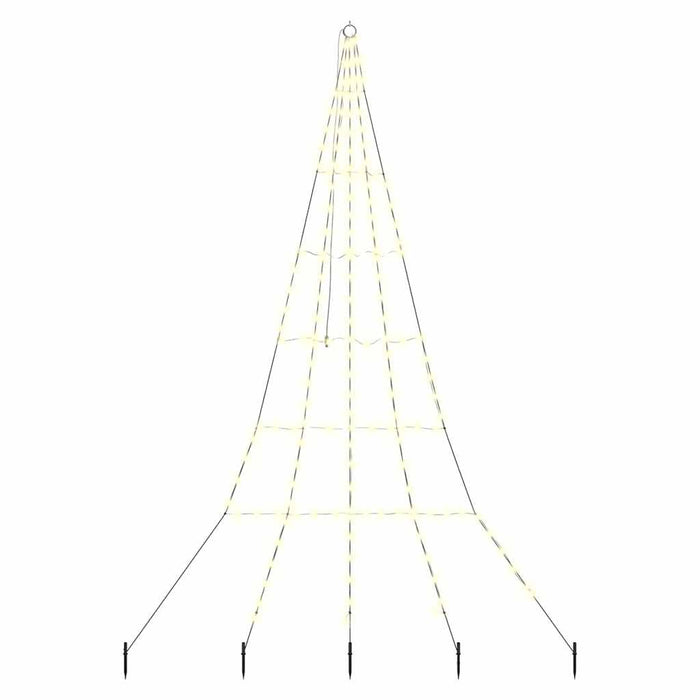 Albero di Natale LED con picchetti per il terreno-Luci decorative natalizie Bianco caldo 865819