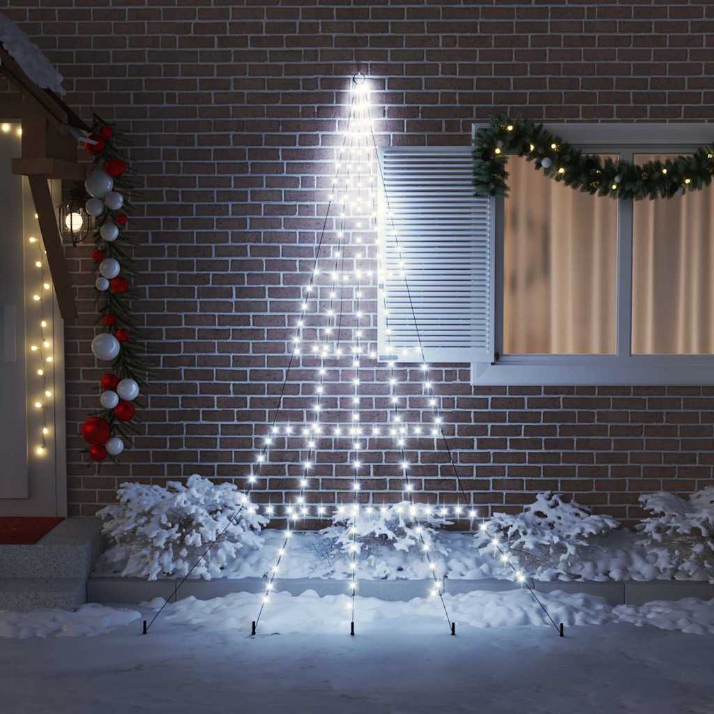 Albero di Natale LED con picchetti per il terreno Bianco freddo 42018742