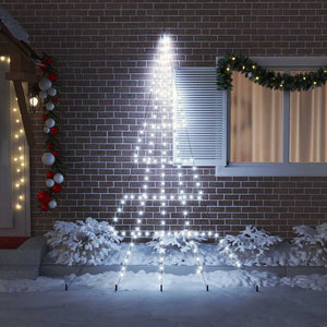 Albero di Natale LED con picchetti per il terreno Bianco freddo 42018742
