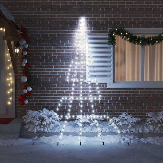 Albero di Natale LED con picchetti per il terreno-Luci decorative natalizie Bianco freddo 238938