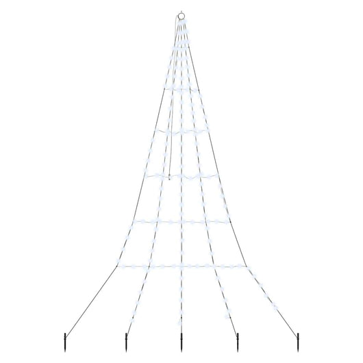 Albero di Natale LED con picchetti per il terreno Bianco freddo 42018742