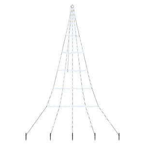 Albero di Natale LED con picchetti per il terreno-Luci decorative natalizie Bianco freddo 238938
