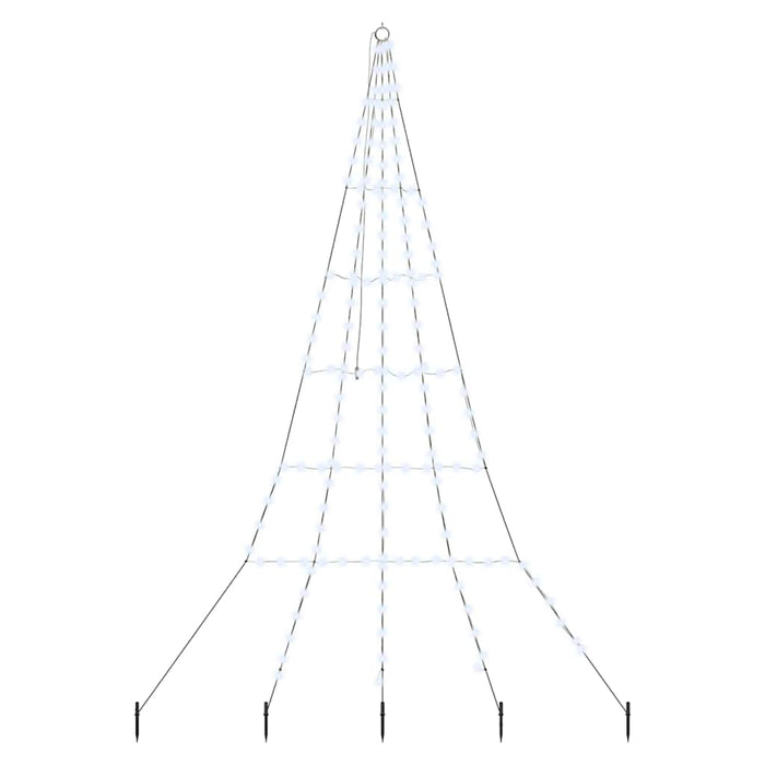 Albero di Natale LED con picchetti per il terreno-Luci decorative natalizie Bianco freddo 238938