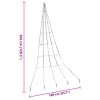 Albero di Natale LED con picchetti per il terreno Bianco freddo 42018742